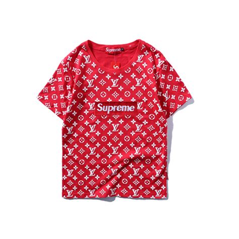 2017 hot supreme x louis vuitton t-shirt 2 color|louis vuitton x supreme font.